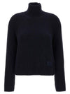 Cotton Wool Blend Turtleneck Black - AMI - BALAAN 1