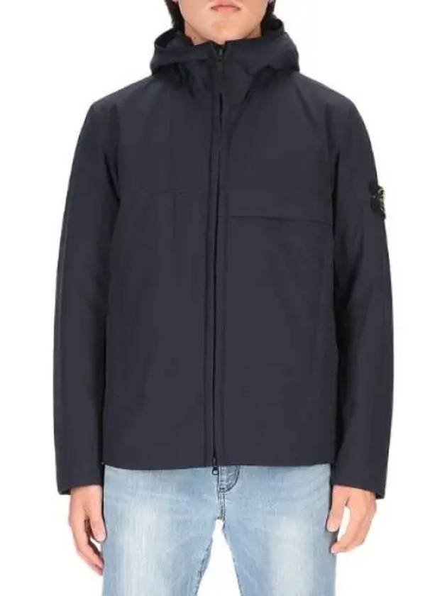 Men's Soft Shell Pure Insulation Technology Primaloft Hooded Jacket Navy - STONE ISLAND - BALAAN 2