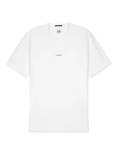 Mercerized Jersey Short Sleeve T Shirt White - CP COMPANY - BALAAN 1