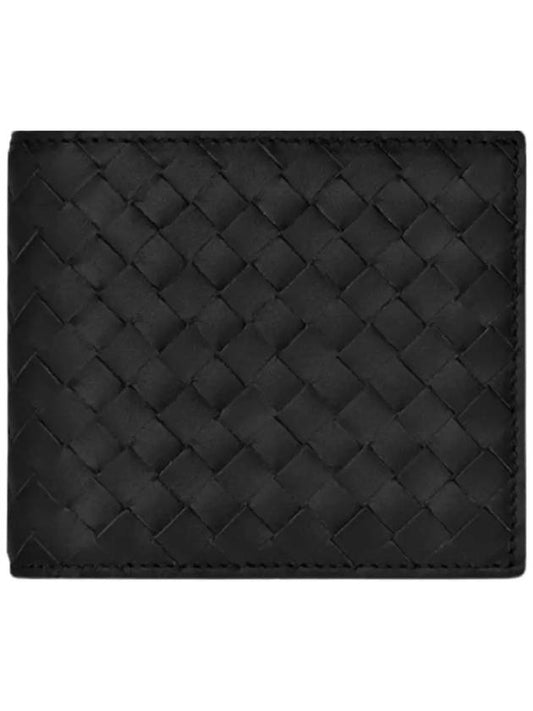 Intrecciato Weaving Half Wallet Black - BOTTEGA VENETA - BALAAN 2