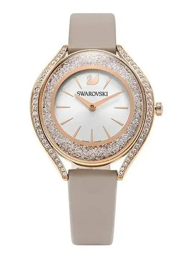 Crystalline Aura Leather Watch Rose Gold - SWAROVSKI - BALAAN 1