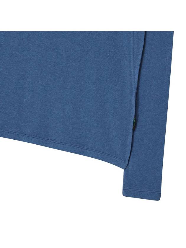 Tencel Turtle Neck T Shirt Blue - THE GREEN LAB - BALAAN 4