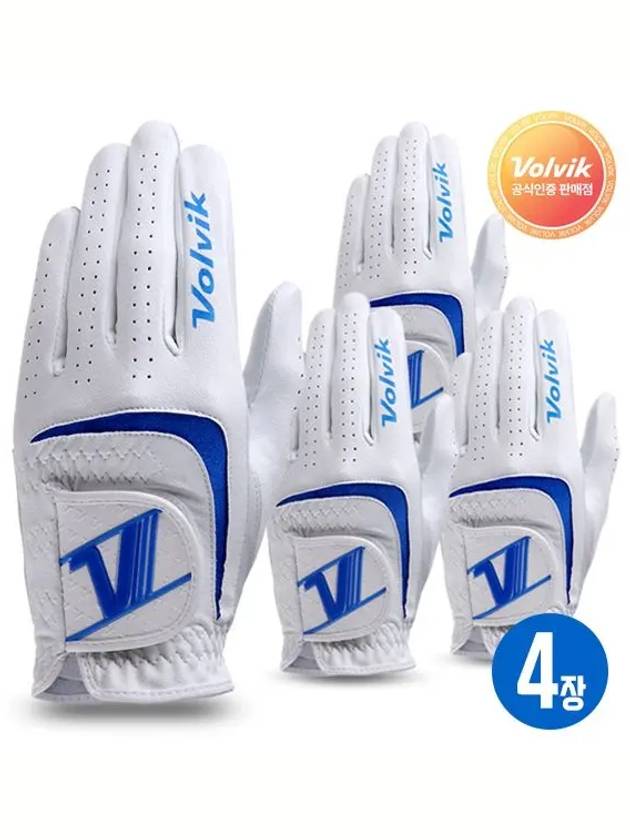 4 V logo premium combination sheepskin golf gloves - VOLVIK - BALAAN 1