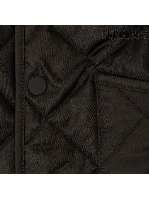 Corduroy Collar Quilted Half Jacket Black - BURBERRY - BALAAN 7