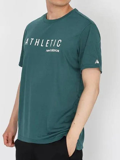 Training 3 Crew Neck Short Sleeve T-Shirt Green - NEW BALANCE - BALAAN 2