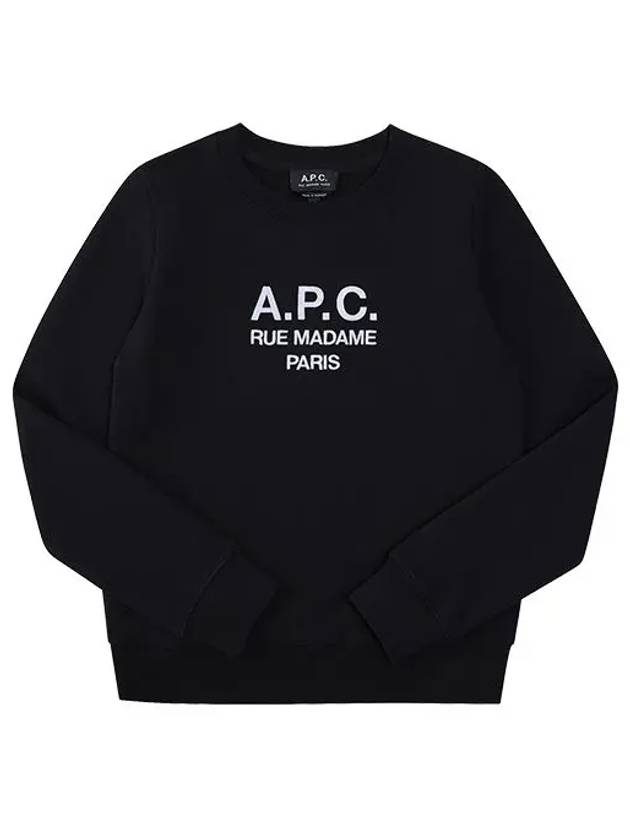 Women's TINa Logo Sweat Sweatshirt Black - A.P.C. - BALAAN 2