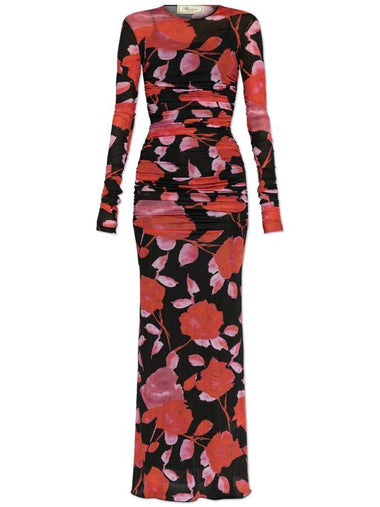 Blumarine Dress With Floral Motif, Women's, Red - BLUMARINE - BALAAN 1