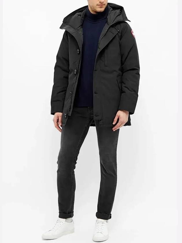 Chateau Logo Parka Black - CANADA GOOSE - BALAAN 5