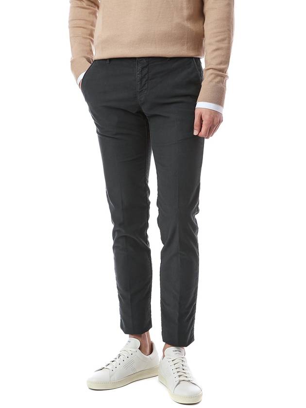 Men's Red Line Tricocino Slacks Charcoal - INCOTEX - BALAAN 1