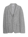 Unconstructed Seersucker Houndstooth Jacket Grey - THOM BROWNE - BALAAN 2