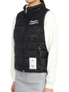 Women's Logo Down Vest Black - HORN GARMENT - BALAAN 4