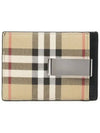 Vintage Check Money Clip Card Wallet Archive Beige - BURBERRY - BALAAN 3