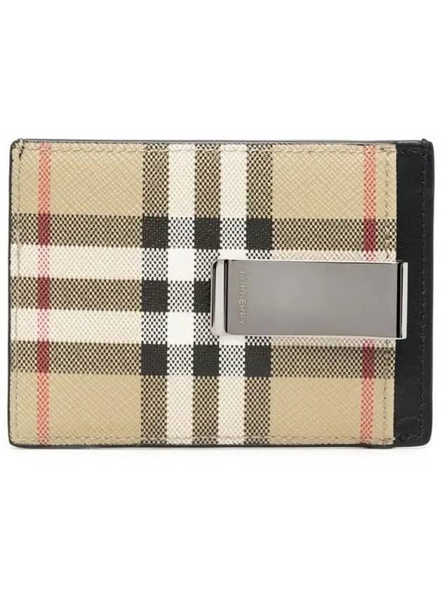 Vintage Check Money Clip Card Wallet Archive Beige - BURBERRY - BALAAN 3