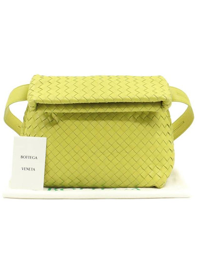 Kiwi color calfskin intrecciato weaving gold medal medium fold 2WAY - BOTTEGA VENETA - BALAAN 2