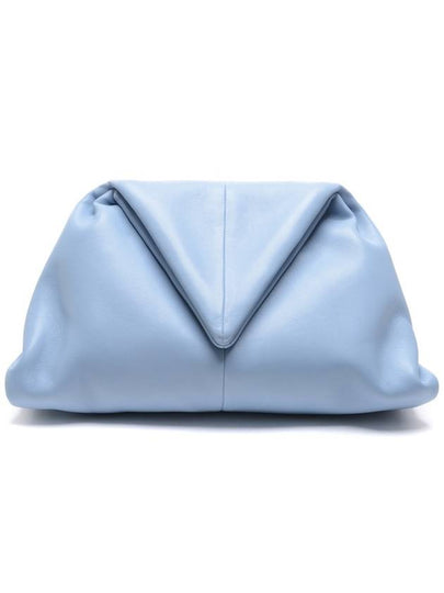 Women's Triangle Clutch Bag Blue - BOTTEGA VENETA - BALAAN 2