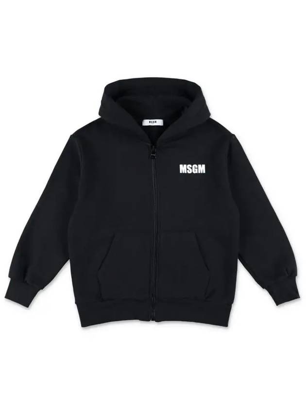 Kids Women s Logo Hooded Zip up Black F4MSJUZH073 110 - MSGM - BALAAN 1