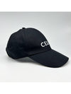 Embroidered Logo Cotton Ball Cap Black - CELINE - BALAAN 5