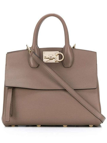 Studio Small Tote Bag Caraway Seed - SALVATORE FERRAGAMO - BALAAN 1