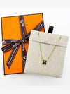 Mini Pop H Pendant Necklace Gold Noir - HERMES - BALAAN 2