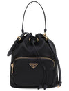 Duet Re-Nylon Bucket Bag Black Gold - PRADA - BALAAN 2