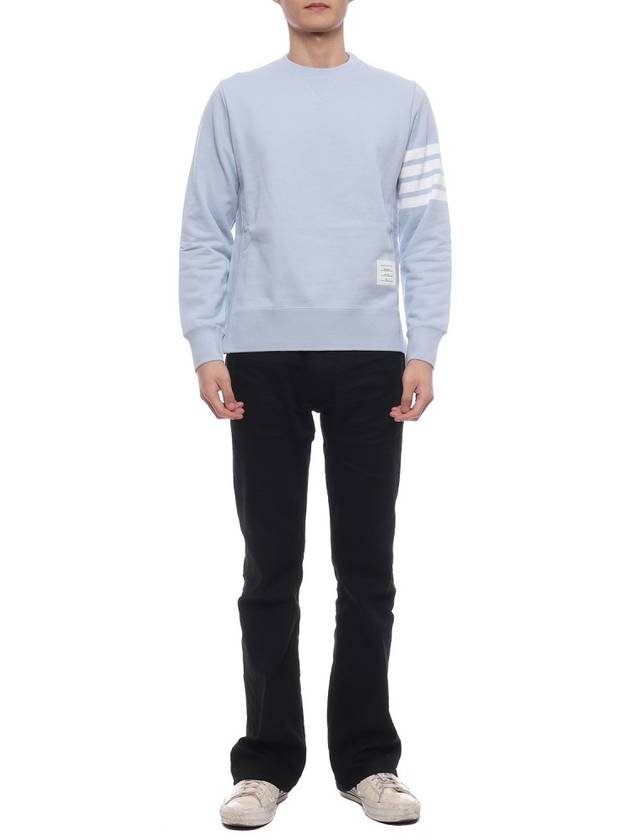 Engineer 4 Bar Loopback Sweatshirt Blue - THOM BROWNE - BALAAN 4