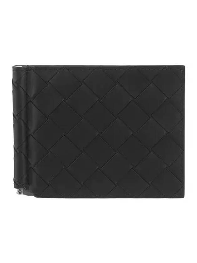 Intrecciato Money Clip Card Wallet Black - BOTTEGA VENETA - BALAAN 6