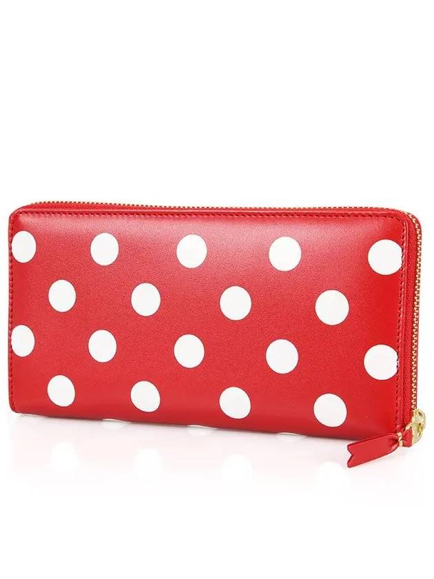 SA0110PD RED dot zipper long wallet - COMME DES GARCONS - BALAAN 4