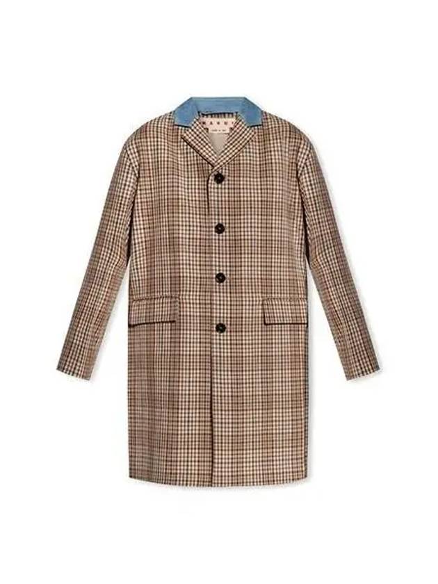 Women s Check Print Single Coat Multi SPMA0200NU UTW983 - MARNI - BALAAN 1