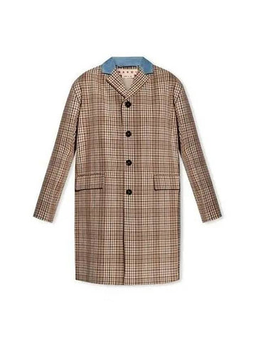 coat women check print single multi - MARNI - BALAAN 1