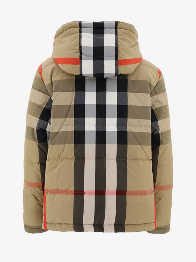 Check Reversible Hooded Padding Beige - BURBERRY - BALAAN 3