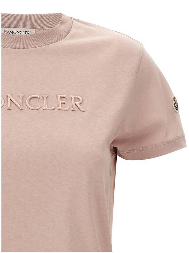 Moncler Logo Embroidery T-Shirt - MONCLER - BALAAN 3