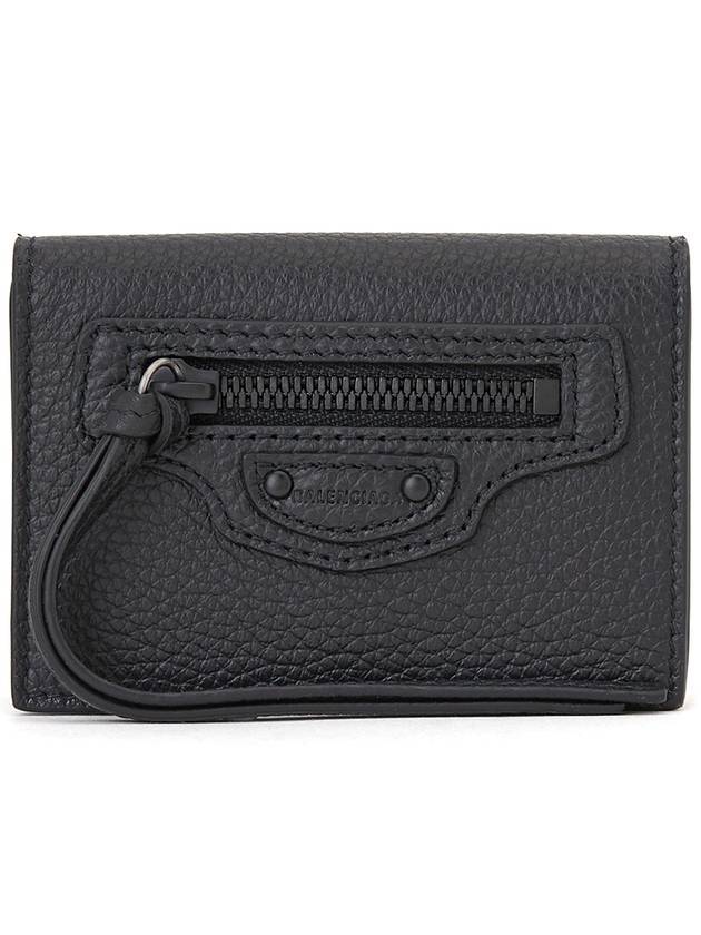 Neo Classic Mini 3-fold Bifold Wallet Black - BALENCIAGA - BALAAN.