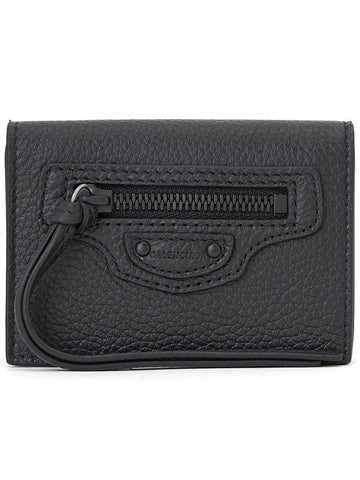 Neo Classic Mini 3-fold Bifold Wallet Black - BALENCIAGA - BALAAN.