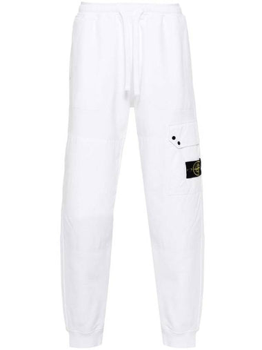 Stone Island Cargo Jogging Pants With Pockets In Brushed Organic Cotton Fleece - STONE ISLAND - BALAAN 1