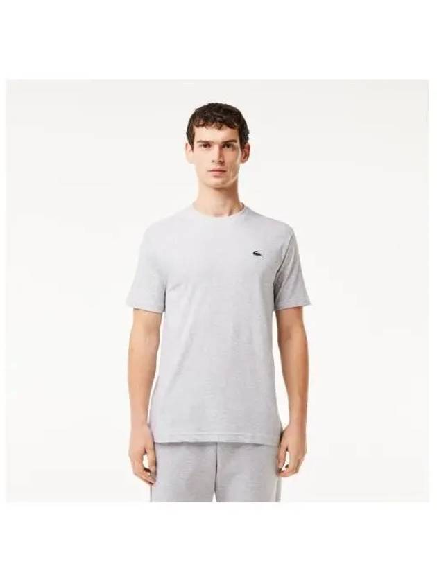 Basic short sleeve unisex t shirt melange gray - LACOSTE - BALAAN 1