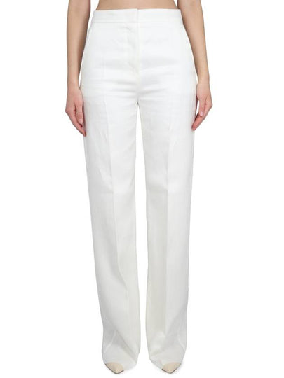 Bruthorn Linen Straight Pants White - MAX MARA - BALAAN 2