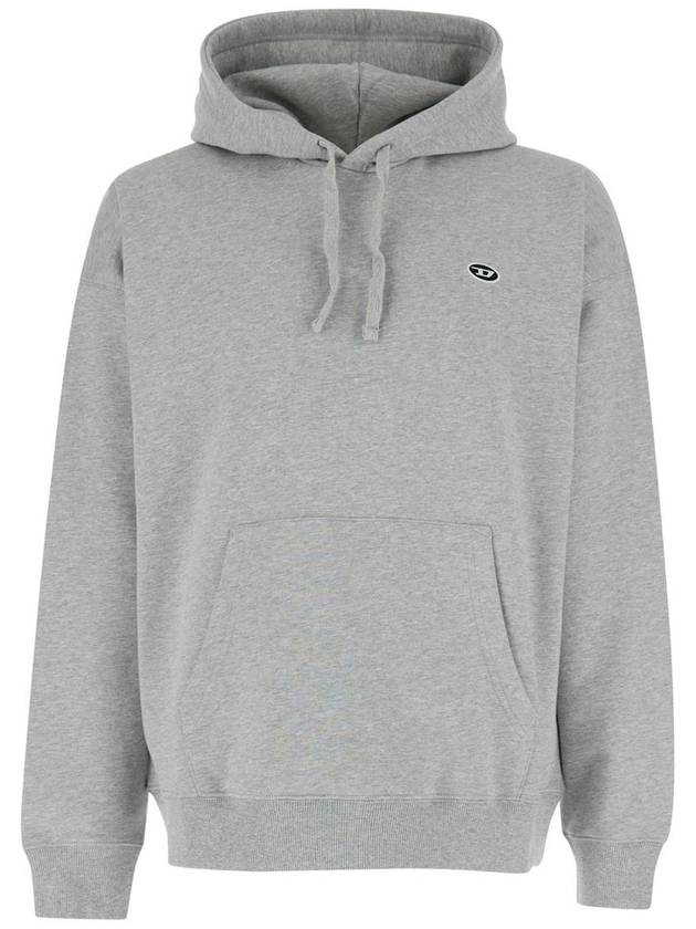 S Rob Doval PJ Oval D Patch Hoodie Grey - DIESEL - BALAAN 2