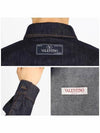 3V3DB02E 9F1 528 logo embroidered denim shirt - VALENTINO - BALAAN 7