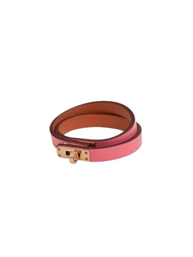 Mini Kelly Double Tour Bracelet Swift Rose Gold - HERMES - BALAAN 1