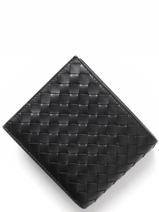 Intrecciato Weaving Half Wallet Black - BOTTEGA VENETA - BALAAN 2