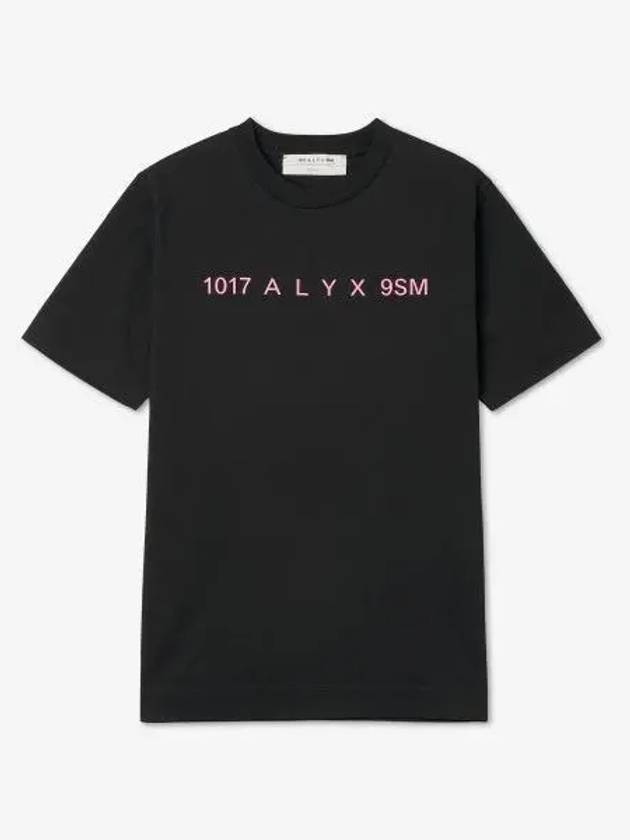 Logo Short Sleeve T-Shirt Pink Black - 1017 ALYX 9SM - BALAAN 2