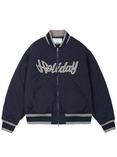 In Holiday Varsity Jacket Dark Navy - EXPRESSHOLIDAY - BALAAN 2