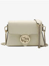 Interlogging G Chain Mini Shoulder Bag White - GUCCI - BALAAN 1