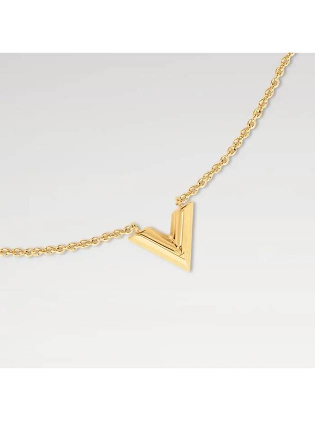 Essential V Necklace Gold - LOUIS VUITTON - BALAAN 3