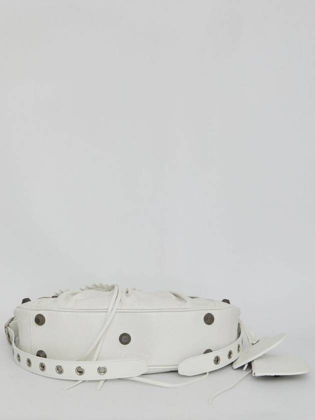 Le Cagole Small Leather Shoulder Bag White - BALENCIAGA - BALAAN 4