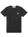 Red Heart Short Sleeve T-Shirt P1 T107 1 Black - COMME DES GARCONS - BALAAN 2