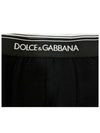 Men's Logo Waistband Cotton Briefs 2 Pack Black - DOLCE&GABBANA - BALAAN 7