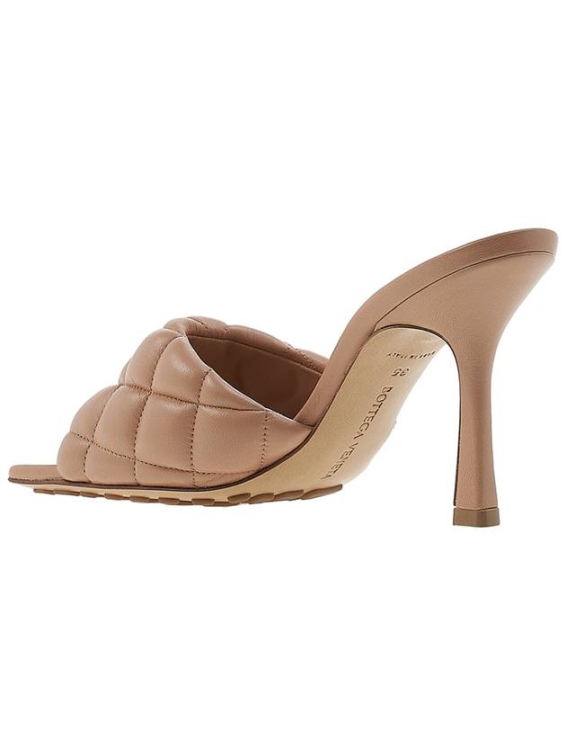 Quilted Nappa Sandal Heels Cipria - BOTTEGA VENETA - BALAAN 4