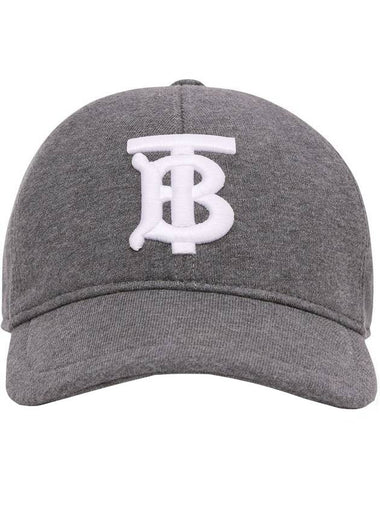 Monogram Jersey Ball Cap Grey - BURBERRY - BALAAN 1