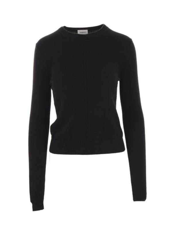 Openwork Cashmere Sweatshirt Black - SAINT LAURENT - BALAAN 1